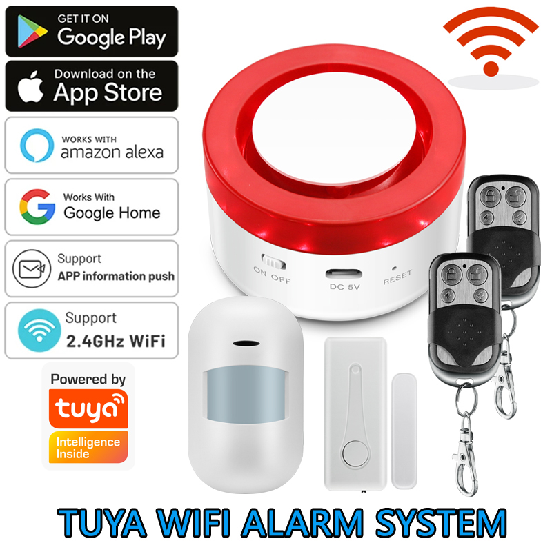 Sim Gsm Alarm - 와이파이 투야 홈 경보 시스템, 120DB