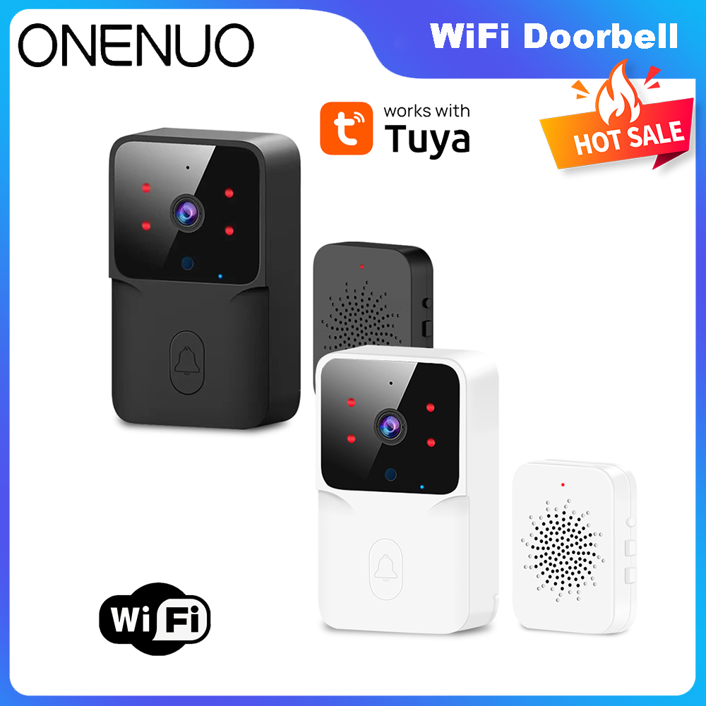Home Security Front Door Camera - 투야 와이파이 비디오 초인종 무선 HD