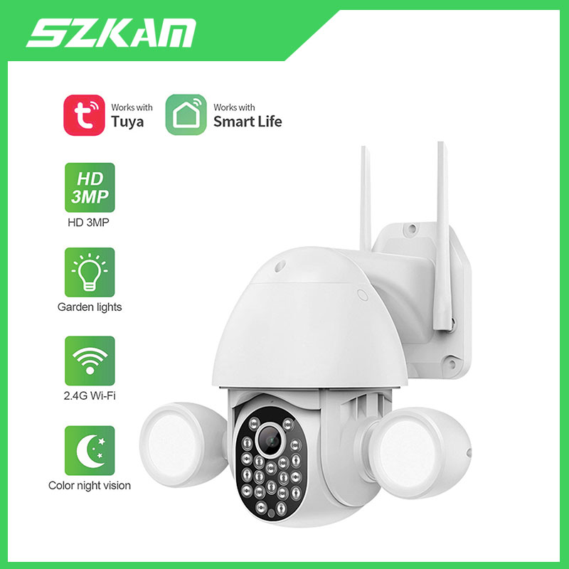 Home Security Flood Lights - Tuya Smartlife APP 스마트 조명 3MP
