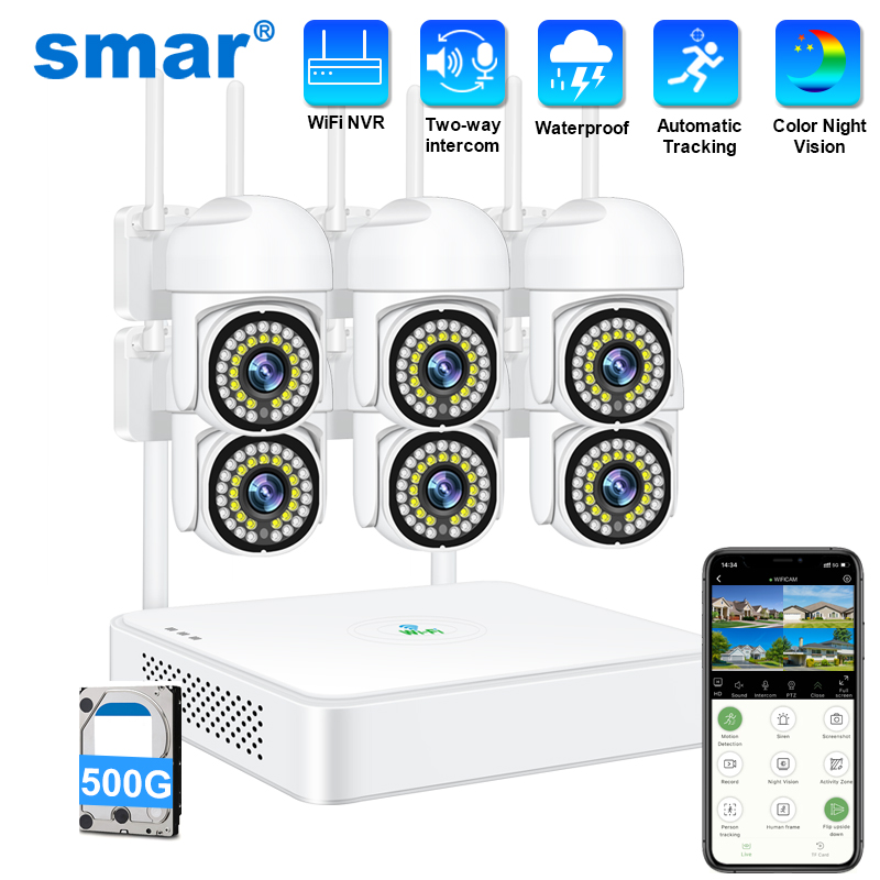 Sim Gsm Alarm - Smar 3MP 무선 CCTV 보안 카메라