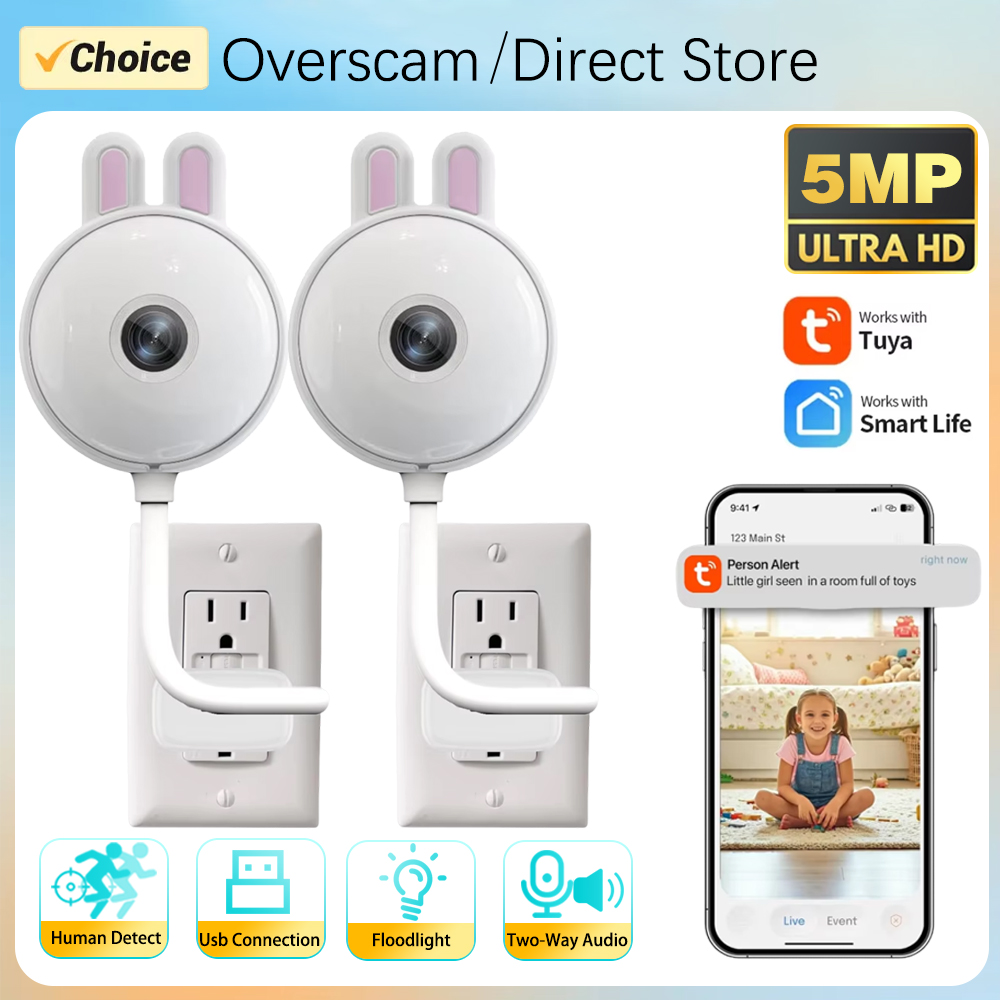 미니 투야 실내 USB 전구 WiFi 카메라 5MP 무 - Home Security Flood Lights 리뷰 및 가격