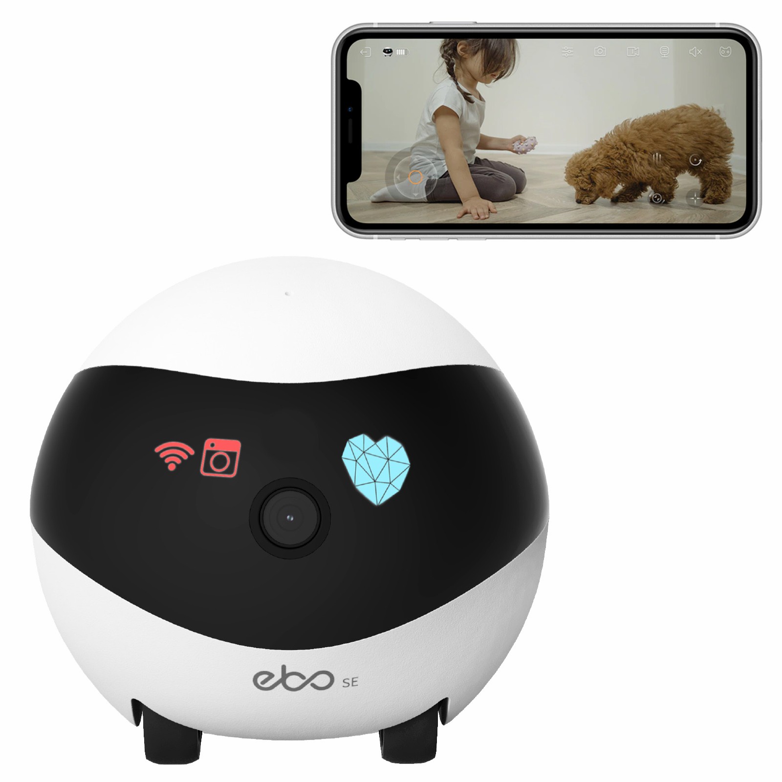 EBO SE 스마트 홈 로봇 동반자 보안 카메라 108 - Home Security Robots 리뷰 및 가격