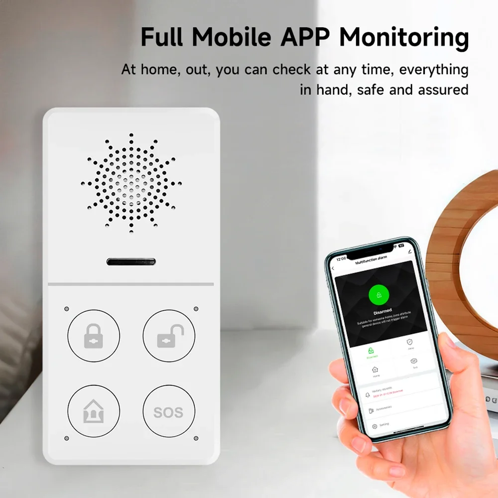 Tuya Wifi 스마트 경보 시스템 433M 도난 방 - Sim Gsm Alarm 리뷰 및 가격