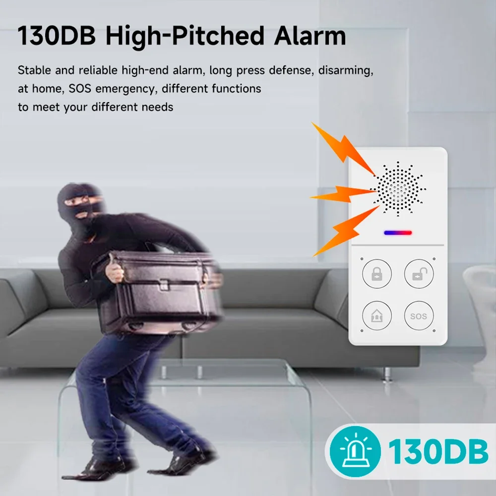 Tuya Wifi 스마트 경보 시스템 433M 도난 방 - Sim Gsm Alarm 리뷰 및 가격