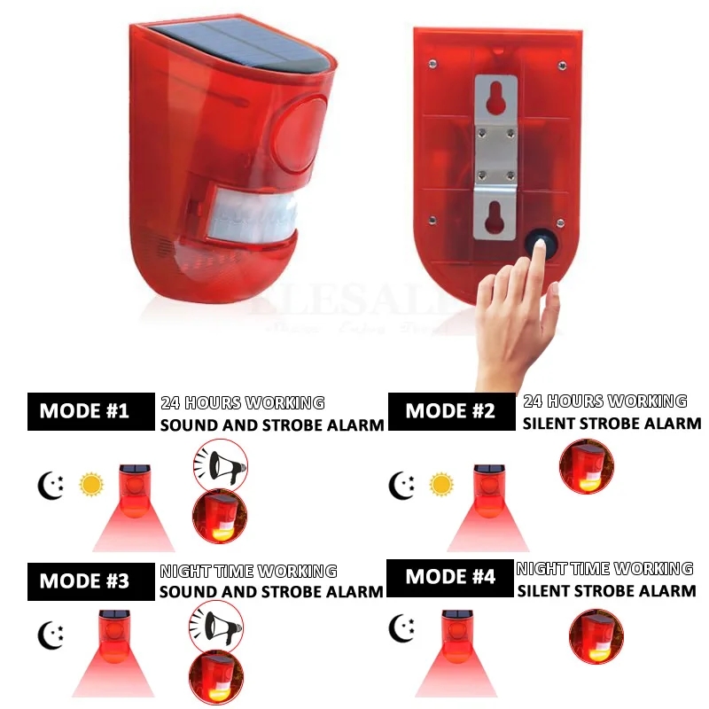방수 태양광 경보등 적외선 모션 감지 사이렌 스트로브  - Sim Gsm Alarm 리뷰 및 가격