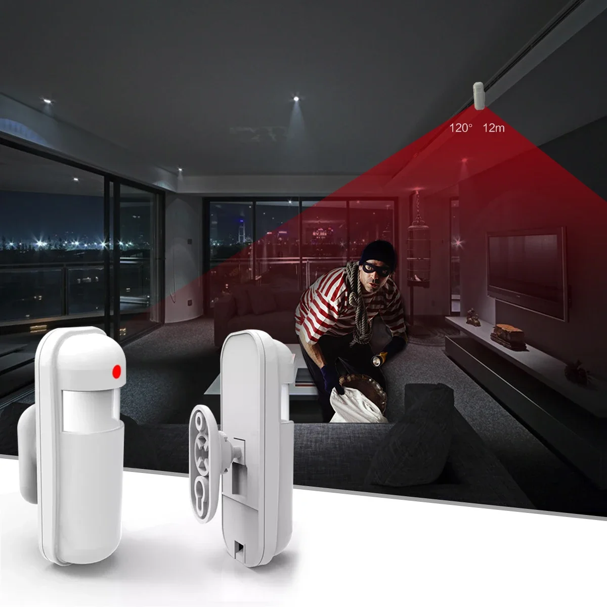 433MHz 모션 센서 홈 경보 시스템에 대 한 무선  - Sim Gsm Alarm 리뷰 및 가격