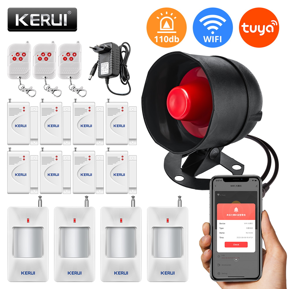 KERUI 투야 와이파이 시끄러운 스피커, 높은 데시벨 - Sim Gsm Alarm 리뷰 및 가격