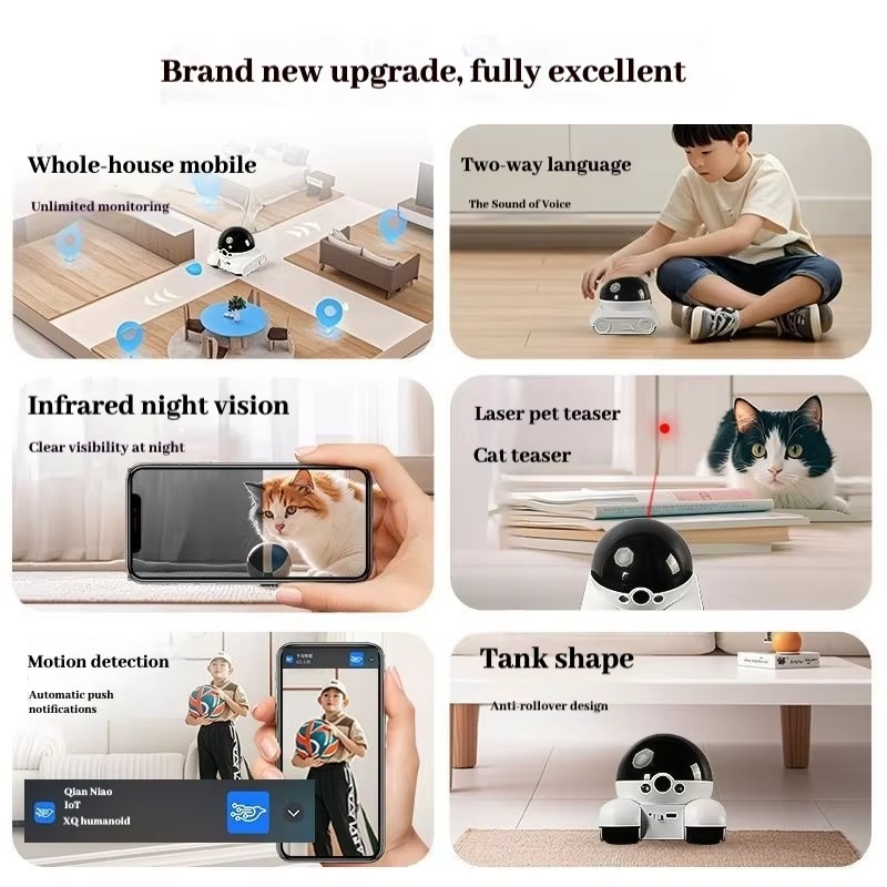 새로운 스마트 펫 로봇 WiFi 홈 보안 카메라 모션  - Home Security Robots 리뷰 및 가격